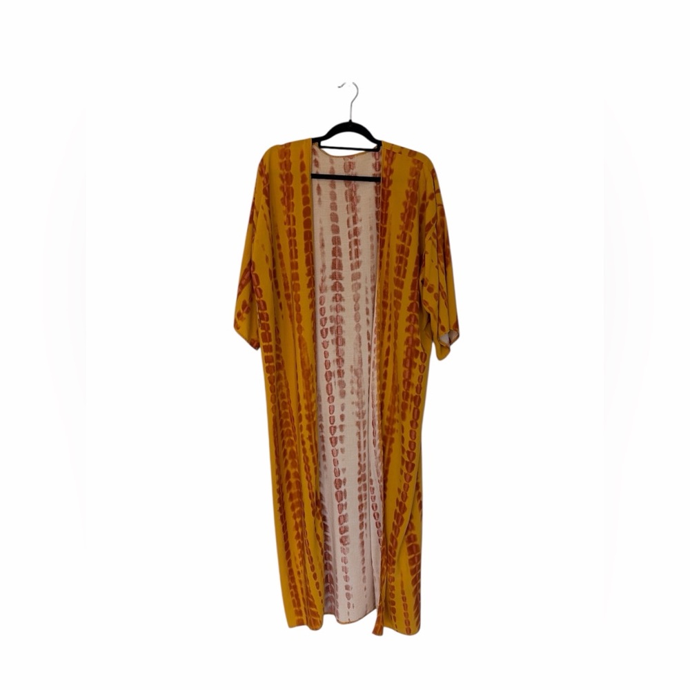 Boho orange and‎ brown kimono #boho